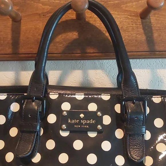 Kate Spade Black White Polka Dot Purse - Picture 3 of 10